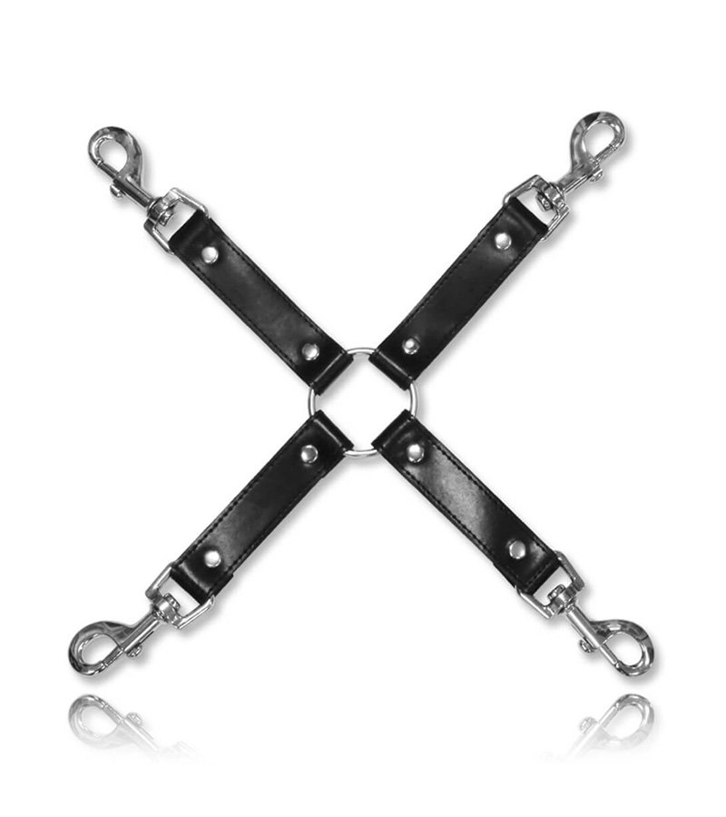 4 ways Leather Hog Tie - Black