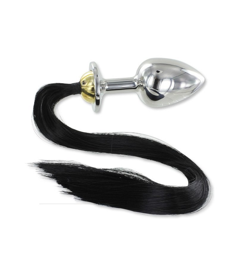 Black Hair Pony Tail Rosebud