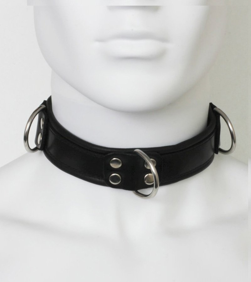 Deluxe Bondage Collar - BLACK