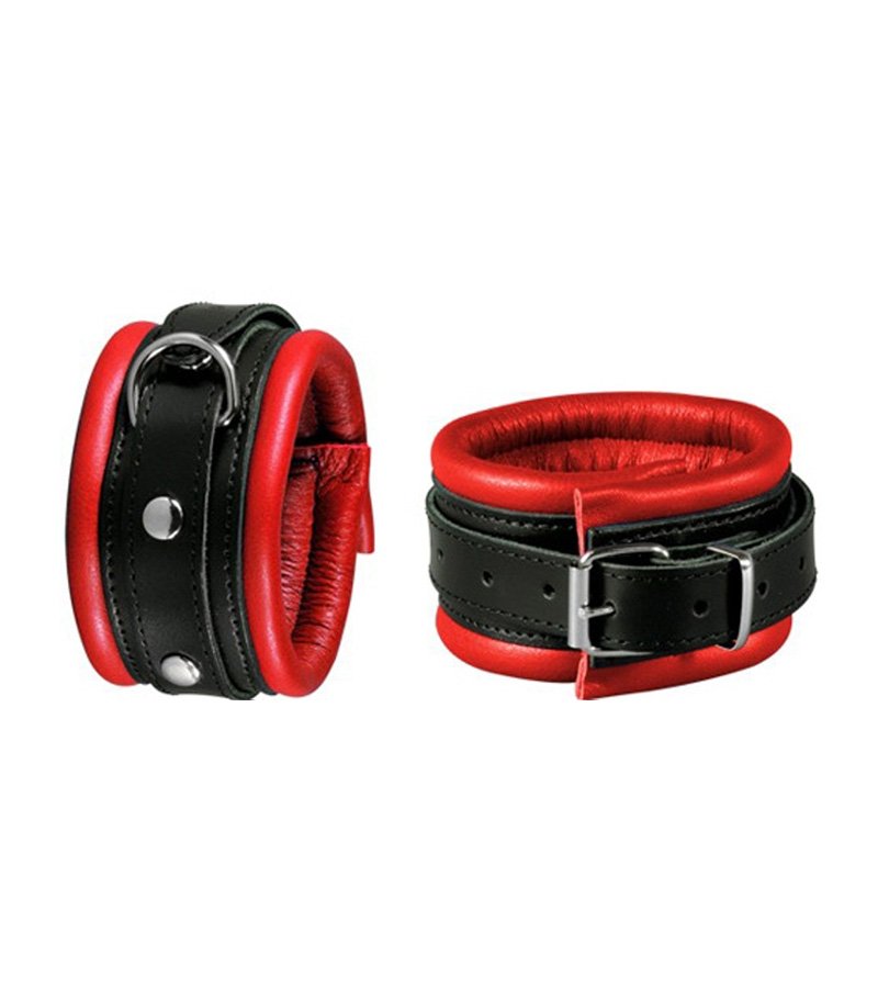 Premium Padded Wrist Cuffs - RED/BLACK
