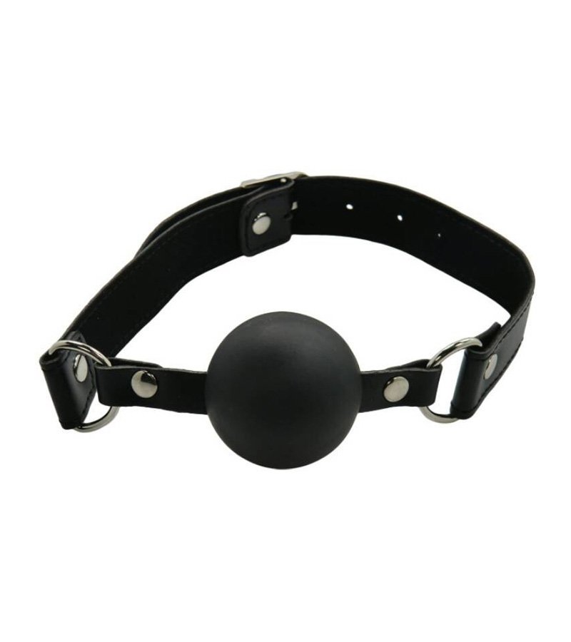 Silicon Rubber Ball Gag- BLACK