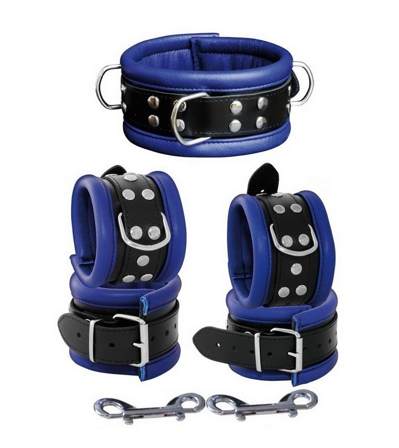 Supreme Bondage 5-Pieces Set - BLUE/BLACK