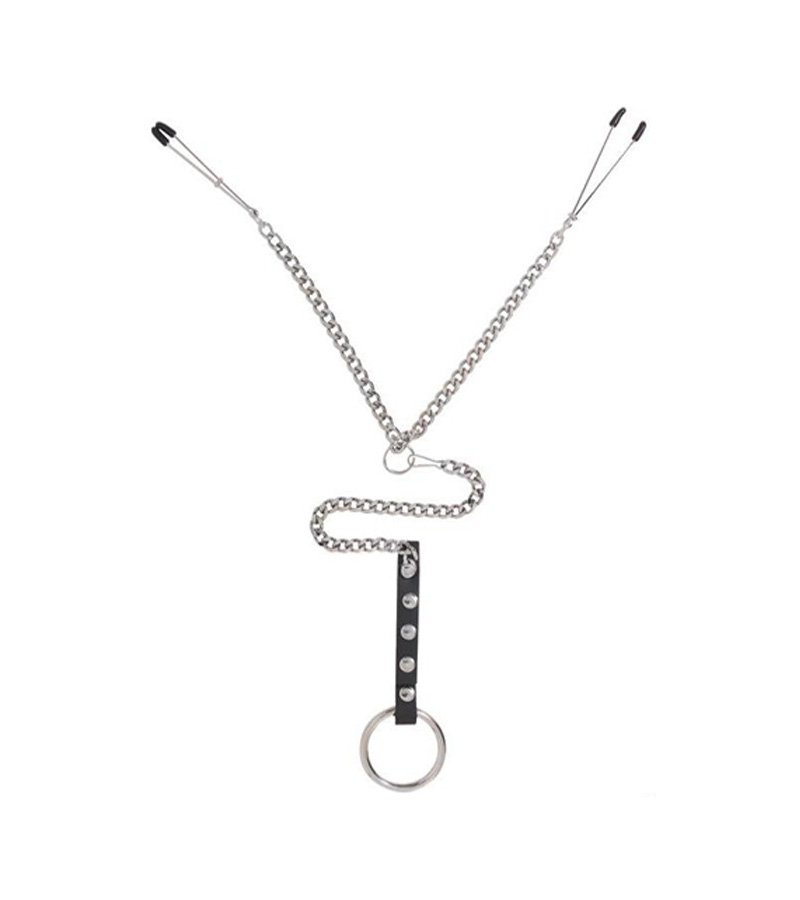 Tweezer Style Nipple Clamps W/ Cock Ring 