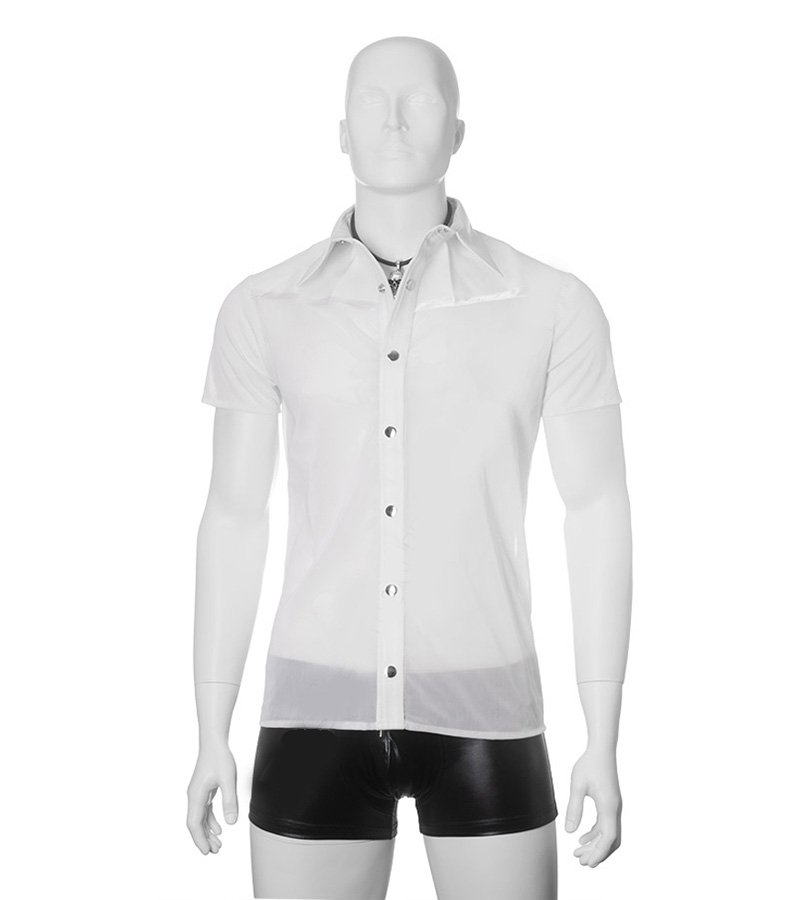 White Cowboy Leather Shirt 